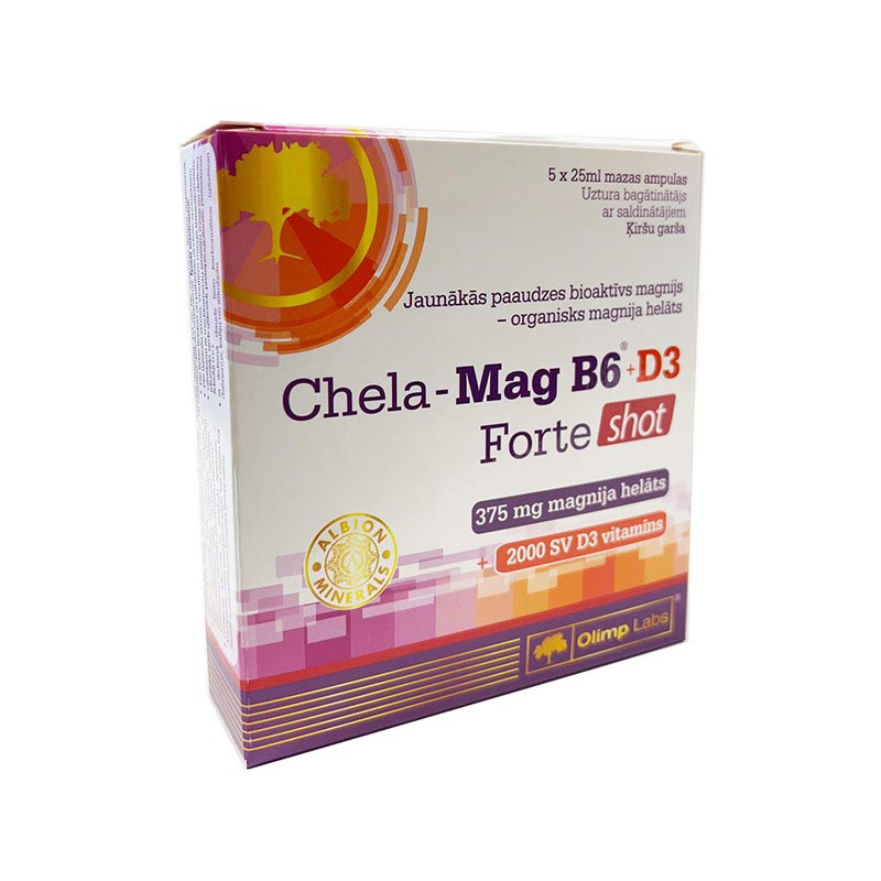 OLIMP LABS Chela-Mag B6+D3 Forte shot with cherry flavor ampoules N5