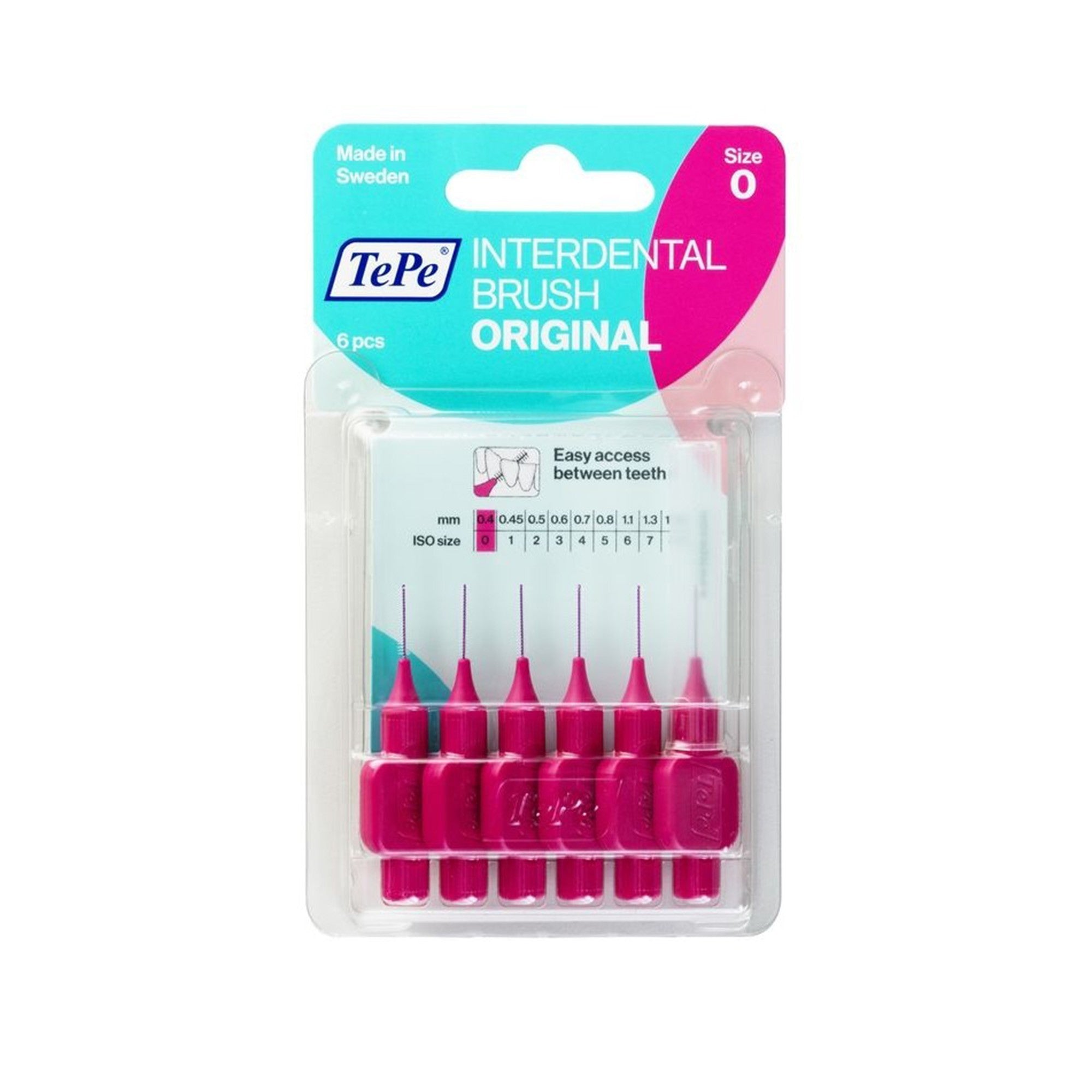 TEPE Interdental brushes 0.4 N6, blister pack
