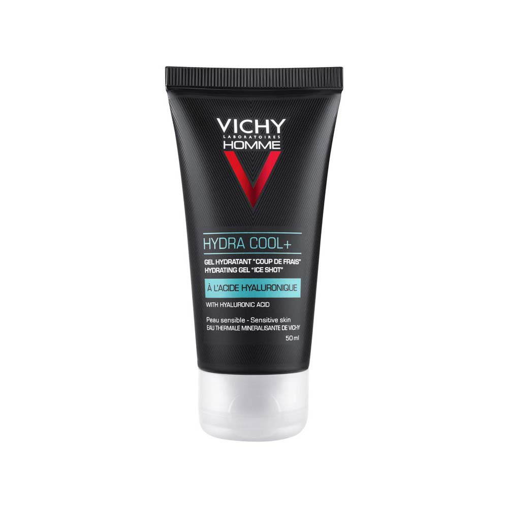 VICHY Homme Hydra Cool + moisturizing gel core with a cooling effect for the face and eye contour 50 ml