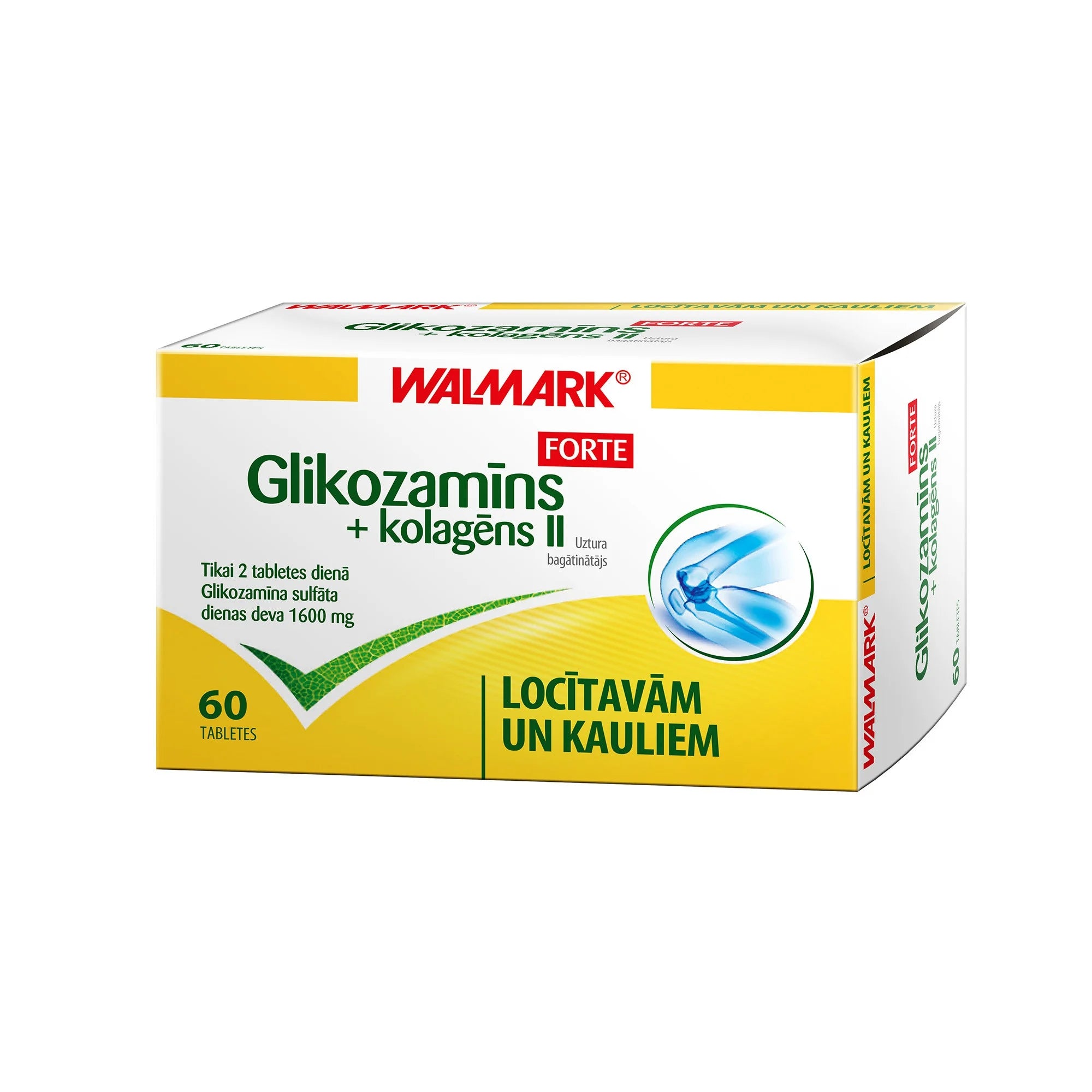 WALMARK Glucosamine Forte + collagen II tablets N60