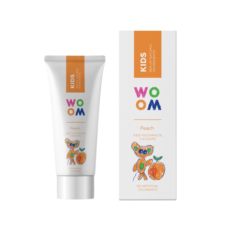 WOOM Kids Peach toothpaste 3-8 years 50 ml