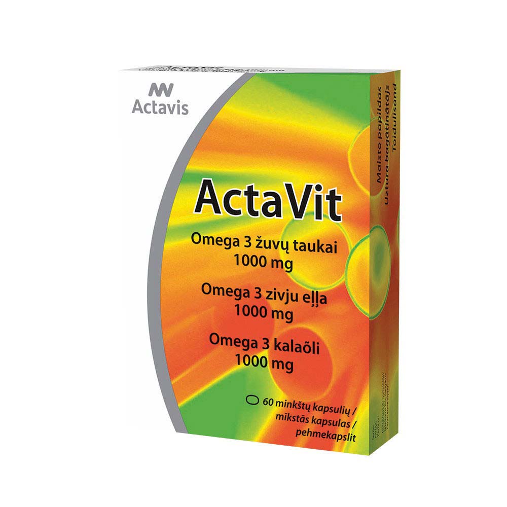 Actavit Omega-3 Fish oil 1000 mg capsule N60