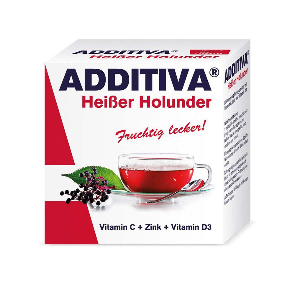 Additiva Heißer Holunder Buzina Vitamin C + Zinc + Vitamin D3 Hot drink N10