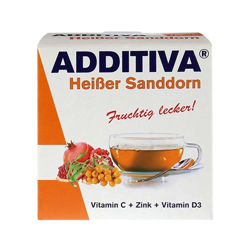 Additiva Heißer Sanddorn sea buckthorn vitamin C + zinc + vitamin D3 hot drink N10