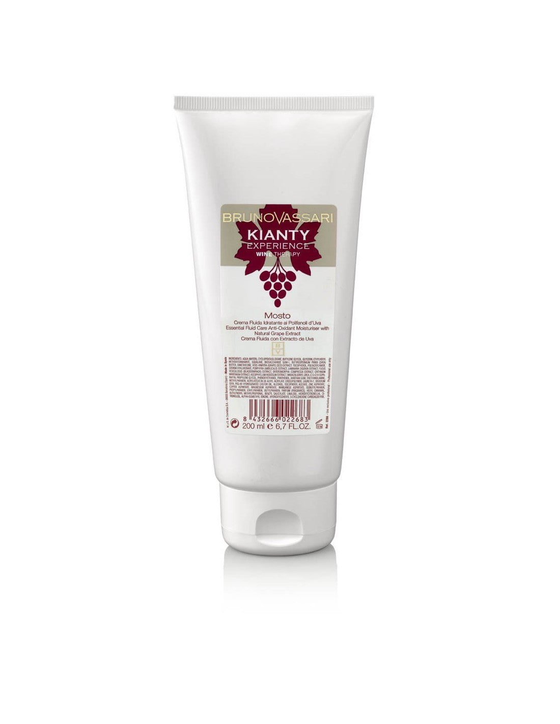 Bruno Vassari, Kianty Experience, Grape, Revitalising, Cream, For Face, 200 ml