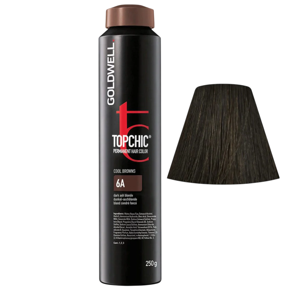 Goldwell, TopChic, Permanent Hair Dye, 6A Dark Ash Blonde, 250 ml
