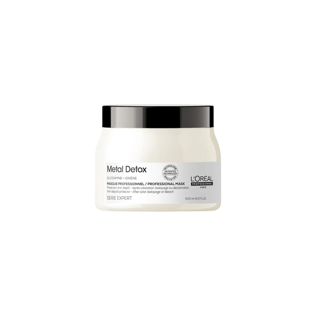 L'Oreal Professionnel, Serie Expert Metal Detox, Glicoamine + Ionene, Hair Treatment Cream Mask, Anti-Deposit Protector, 500 ml