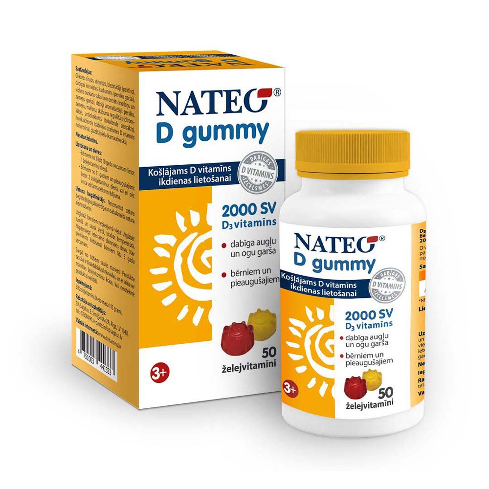 Nateo D Gummy 2000 SV vitamins in the form of jelly N50